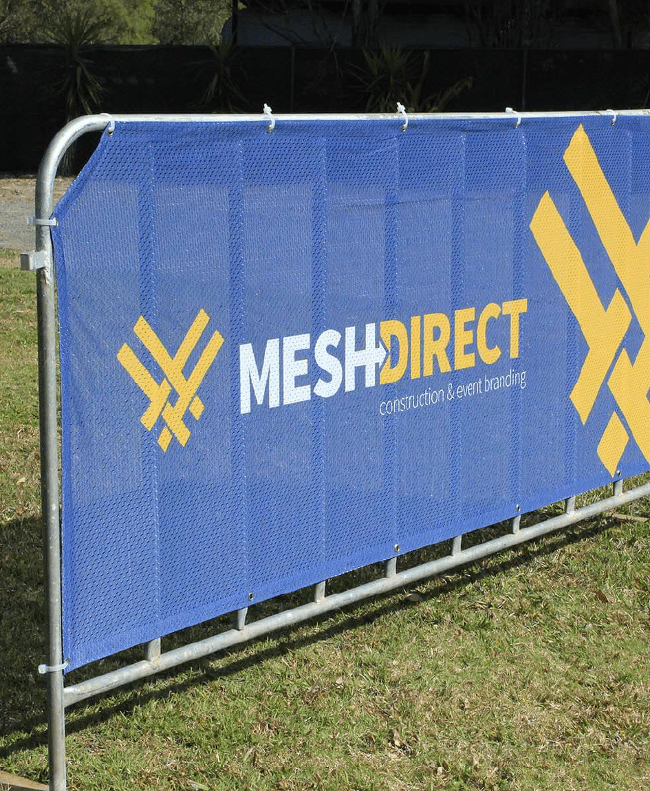 Single Sided Crowd Control Barrier Banners – Polyester Mesh