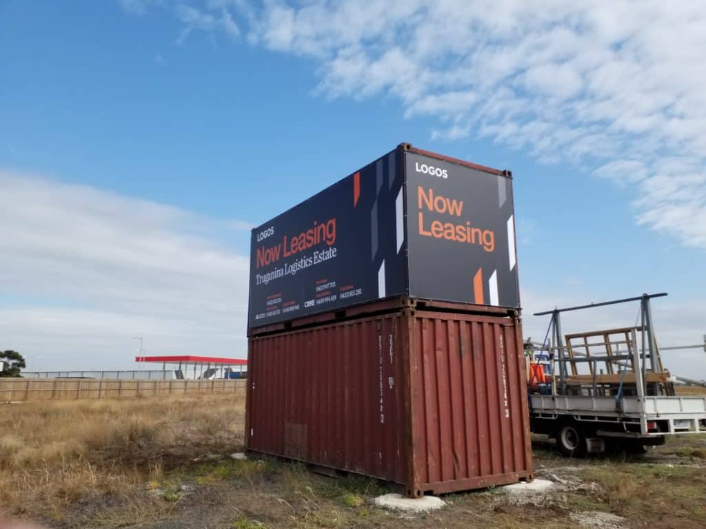 Logos Container signage