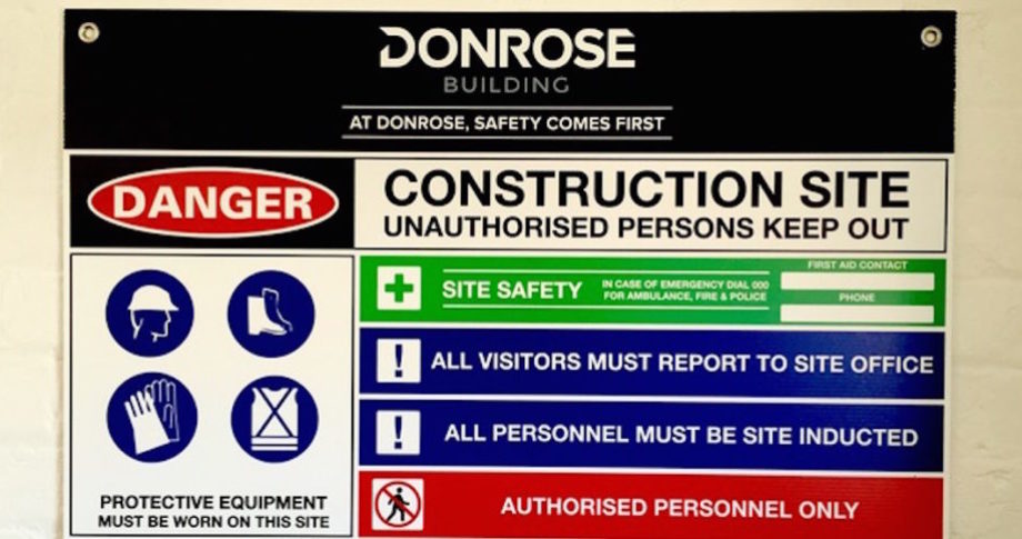 Corflute Construction Site Signs Donrose