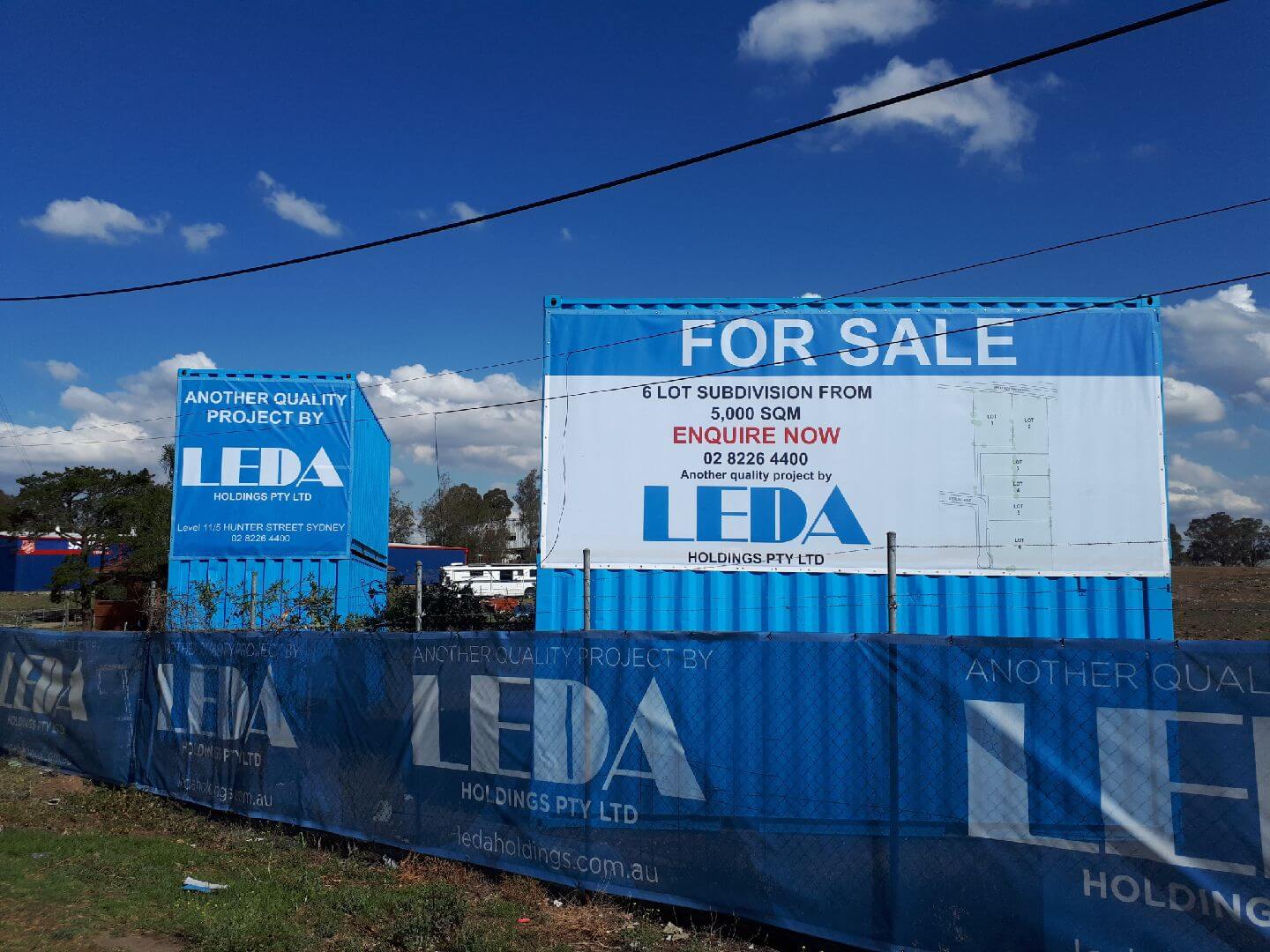 Leda Container signage