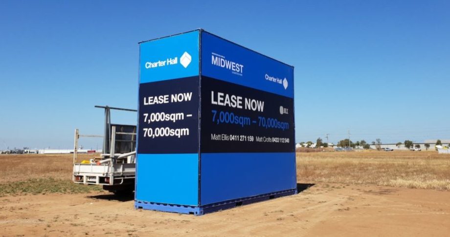 Chater Hall container signage