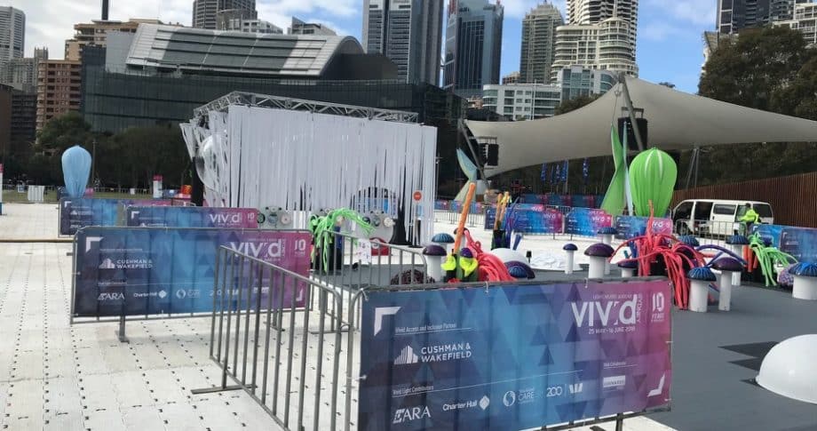 Vivid Sydney Crowd Control Banners