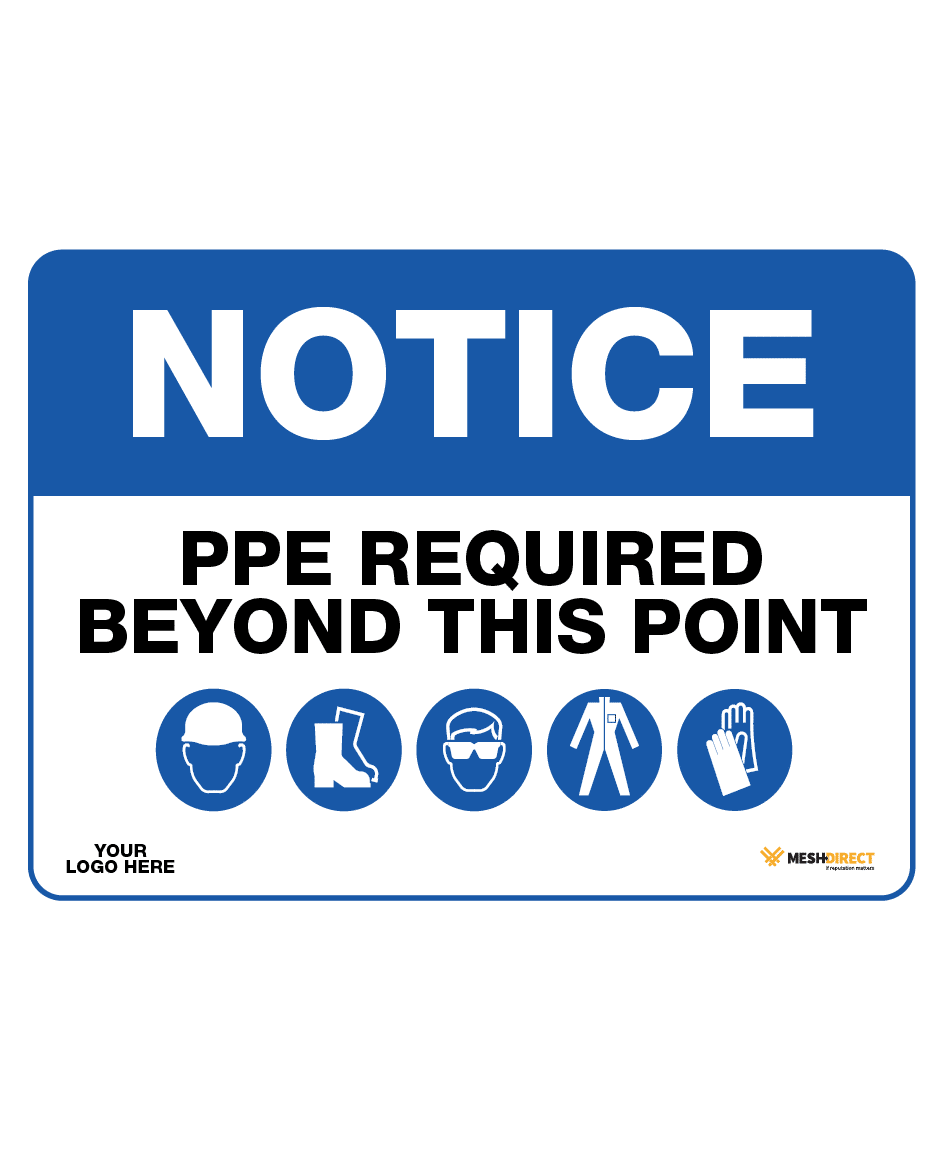 PPE Required Beyond This Point Safety Sign