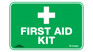 First Aid safety sign