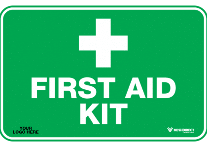 First Aid Kit Safety Sign