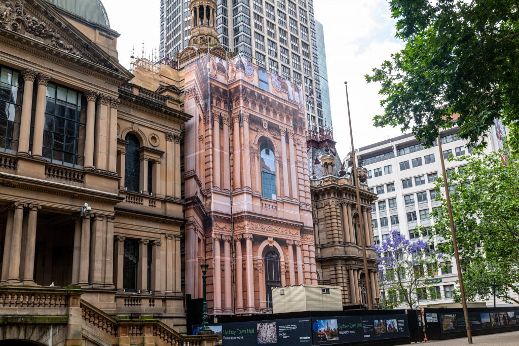 Sydney Town Hall signage in sydney