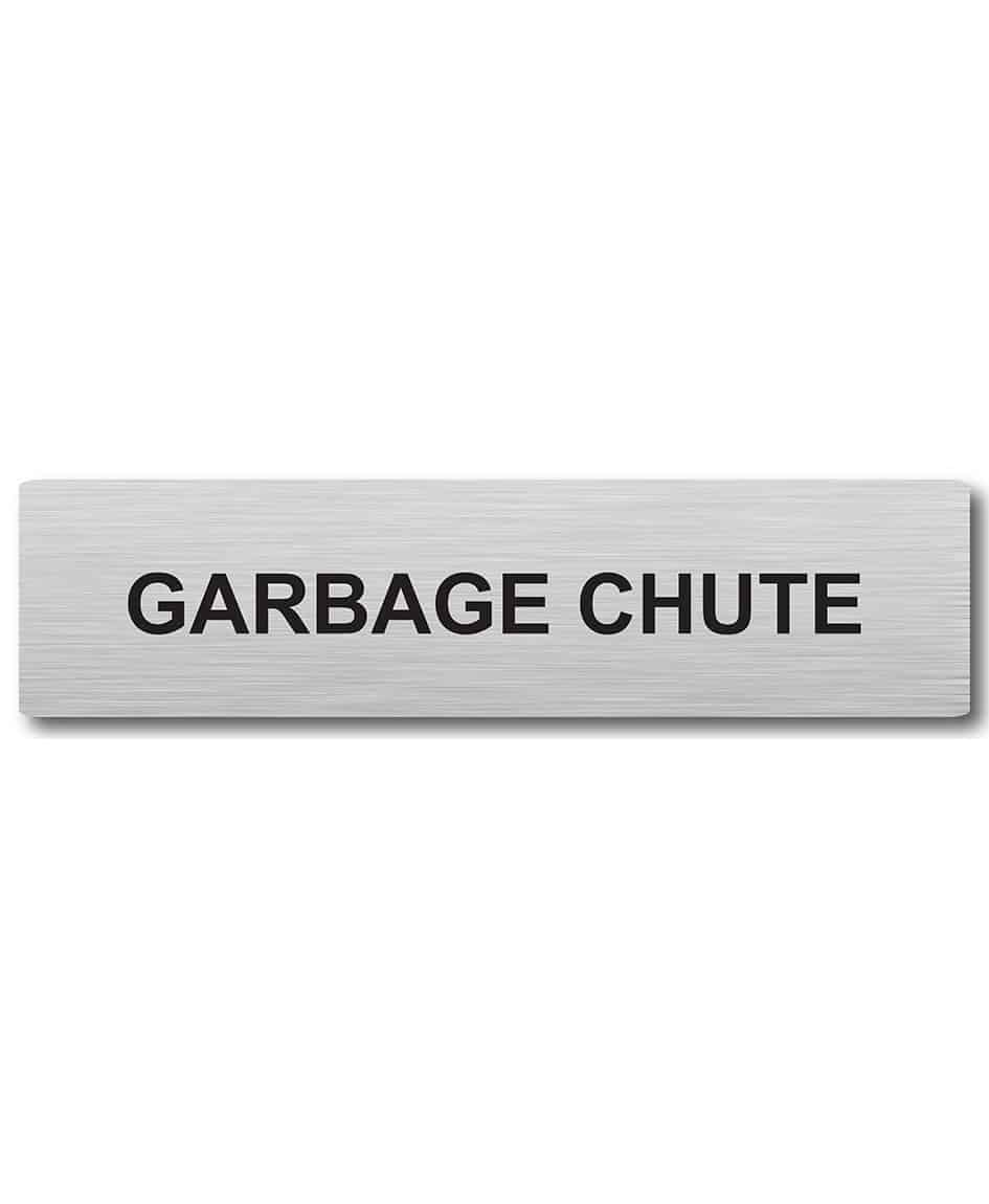 Door Plaque – Garbage Chute Sign