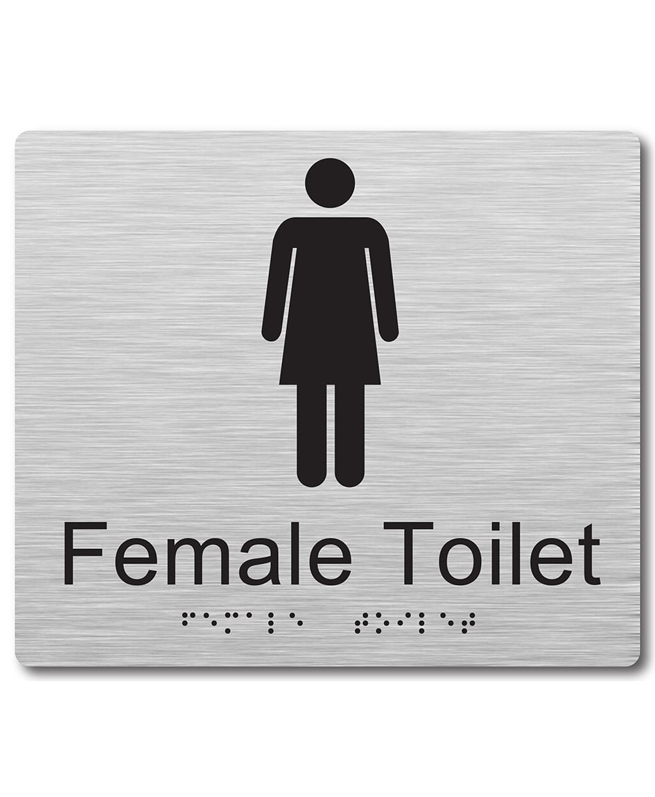 Female Toilet Braille Sign