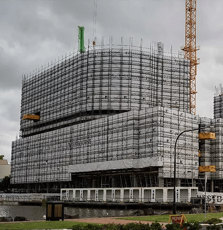 adscaff on a building