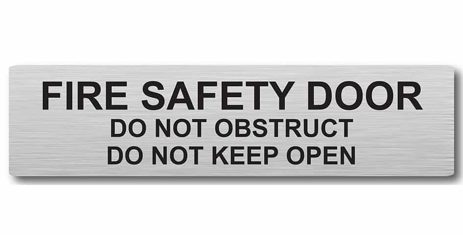 one type of statutory sign is fire safety signs