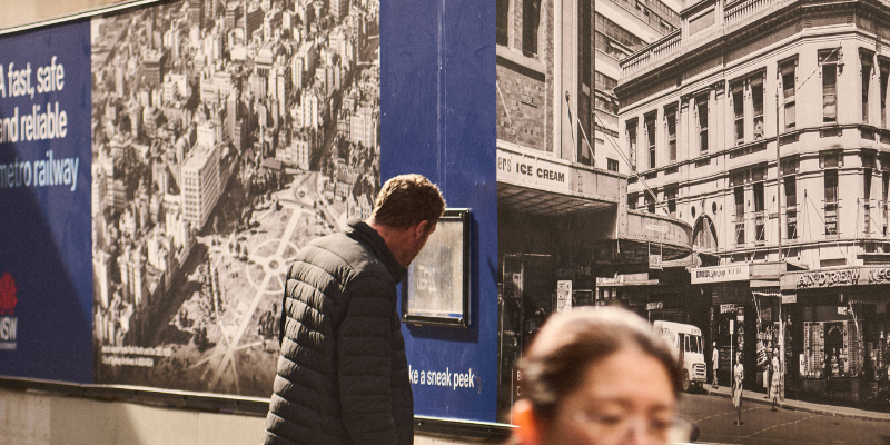 Hunter Street Station Viewing Window Hoarding