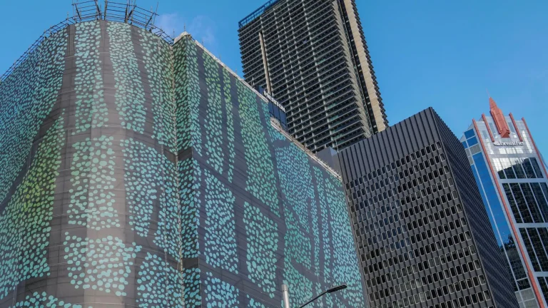 Woolworth’s building wrap banner mesh