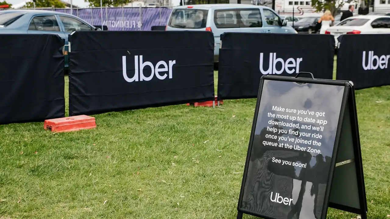 uber corporate event signage
