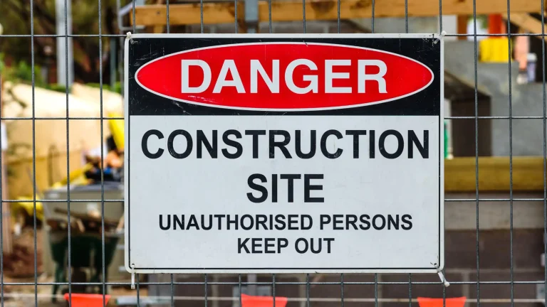 construction site safety sign Australian Standard AS1319-1994