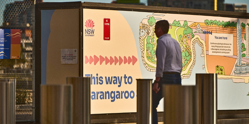Barangaroo Crowd Control Vinyl Hoarding