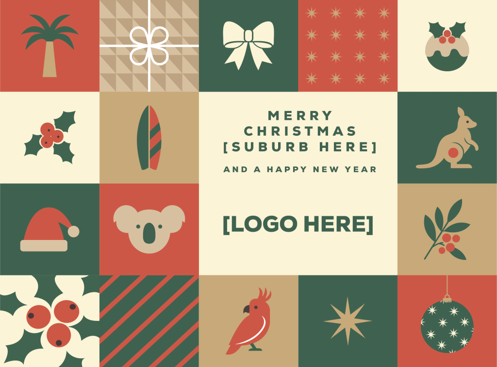 Aussie Xmas Banner Mesh