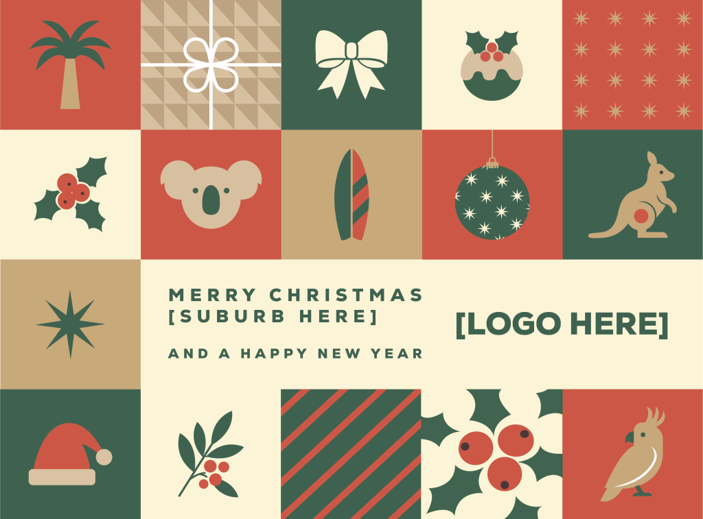 Aussie Xmas Banner Mesh