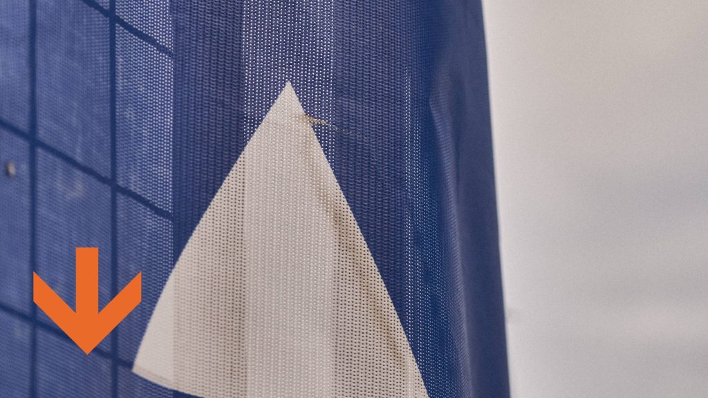 Custom printed banner mesh fencing advertisement