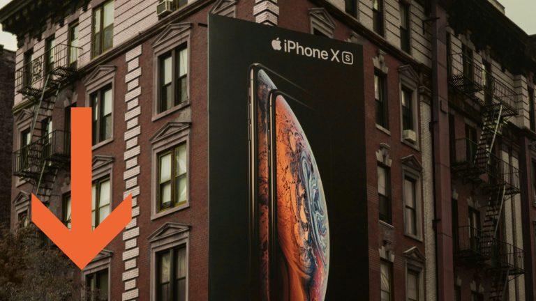Apple Iphone printed advertising billboard