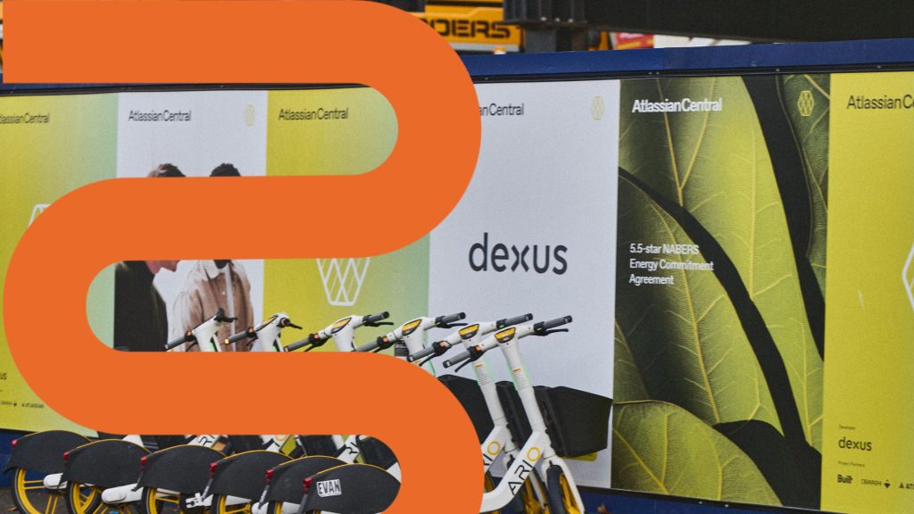 Dexus vinyl hoarding construction marketing
