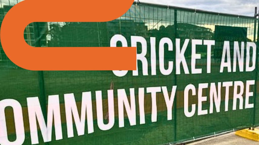 Cricket ground banner mesh in eco mesh PVC free