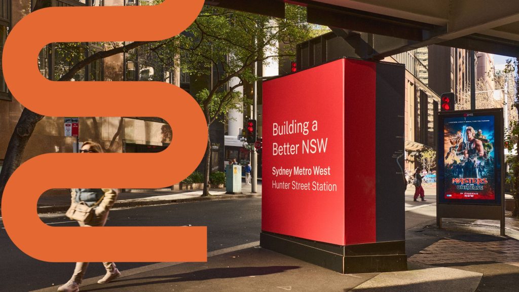 Transport For NSW hoarding with anti graffiti