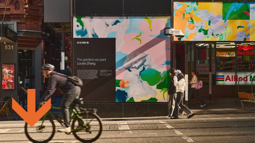 Anti Graff hoarding in Sydney City