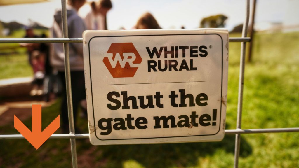 Gate signs for farming and agriculture