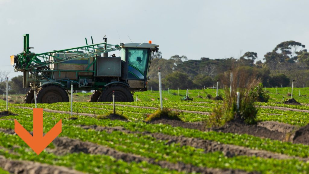 Crop farming signage for agriculture